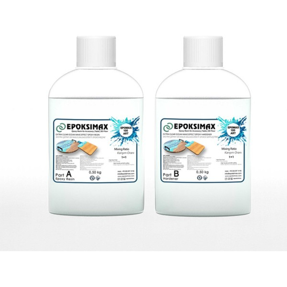 Epoksimax Sanatsal Okyanus Dalgası Efekti Epoksi Reçine 100 Art 1 kg Oto Boyaları Fiyatı
