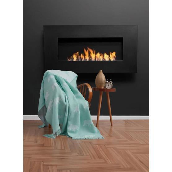 Eponj Home 170x220 cm Fil Su Yeşili Keten Koltuk Örtüsü