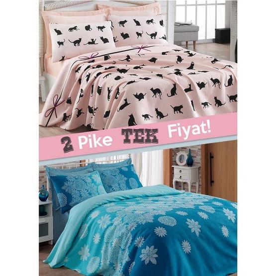Eponj Home 2 li Cat's + Simay Çift Kişilik Pike