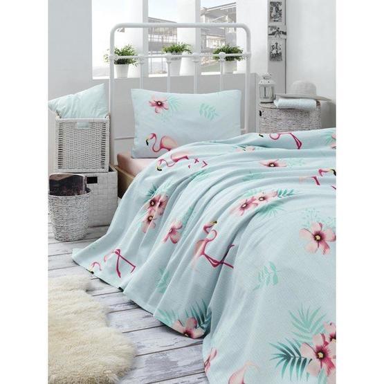 Eponj Home Flamenco Mint Doğal Baskılı Tek Kişilik Pike