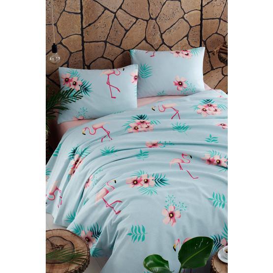 Eponj Home Flamenco Mint Doğal Baskılı Tek Kişilik Pike