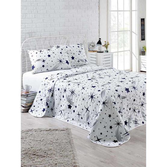 Eponj Home Kapitone Halley Beyaz Tek Kişilik Yatak Örtüsü