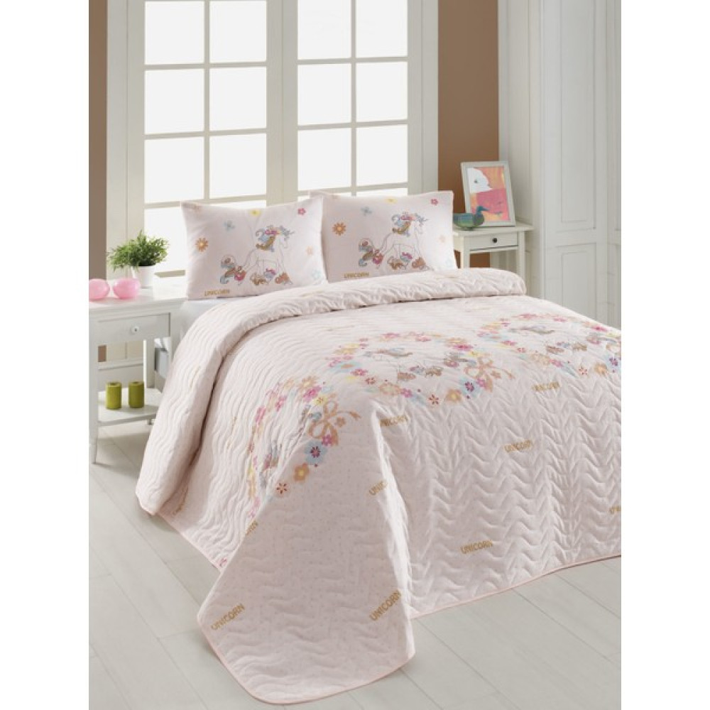Eponj Home Kapitone Yatak Örtüsü Seti Çift Kişilik Unicornlar Pembe - 200 x 220 cm Yatak Örtüsü Fiyatı