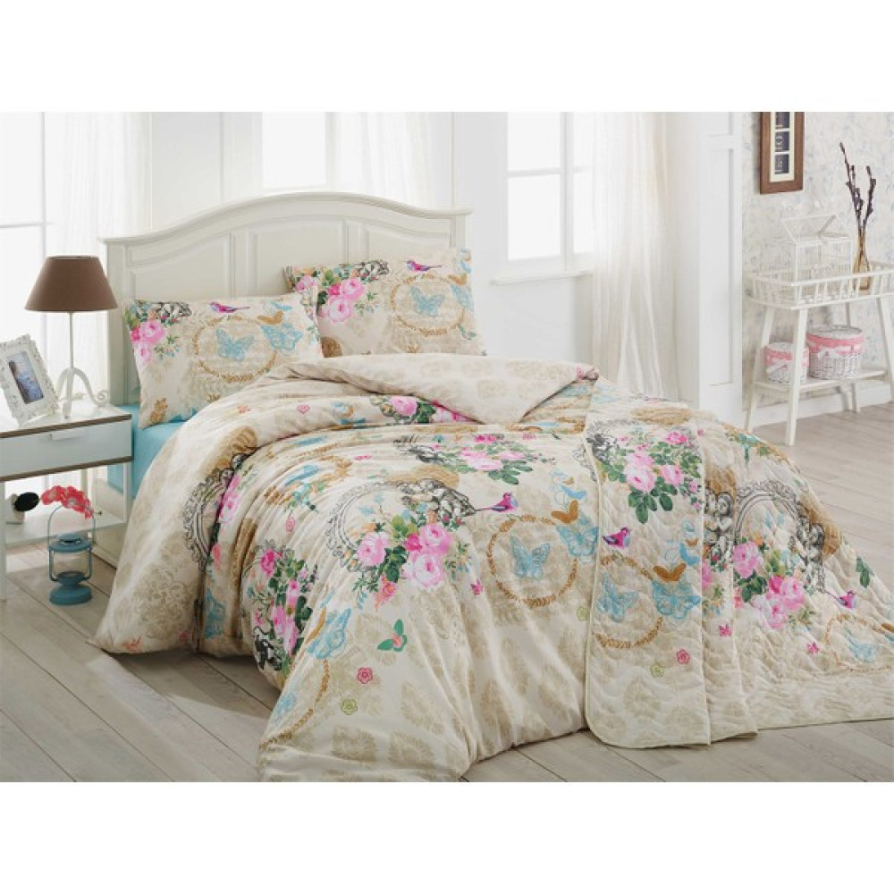 Eponj Home Kolay Ütülenir Nevresim Takımı Çift Kişilik Angel Bej - 200 x 220 cm Nevresim Takımı Fiyatı