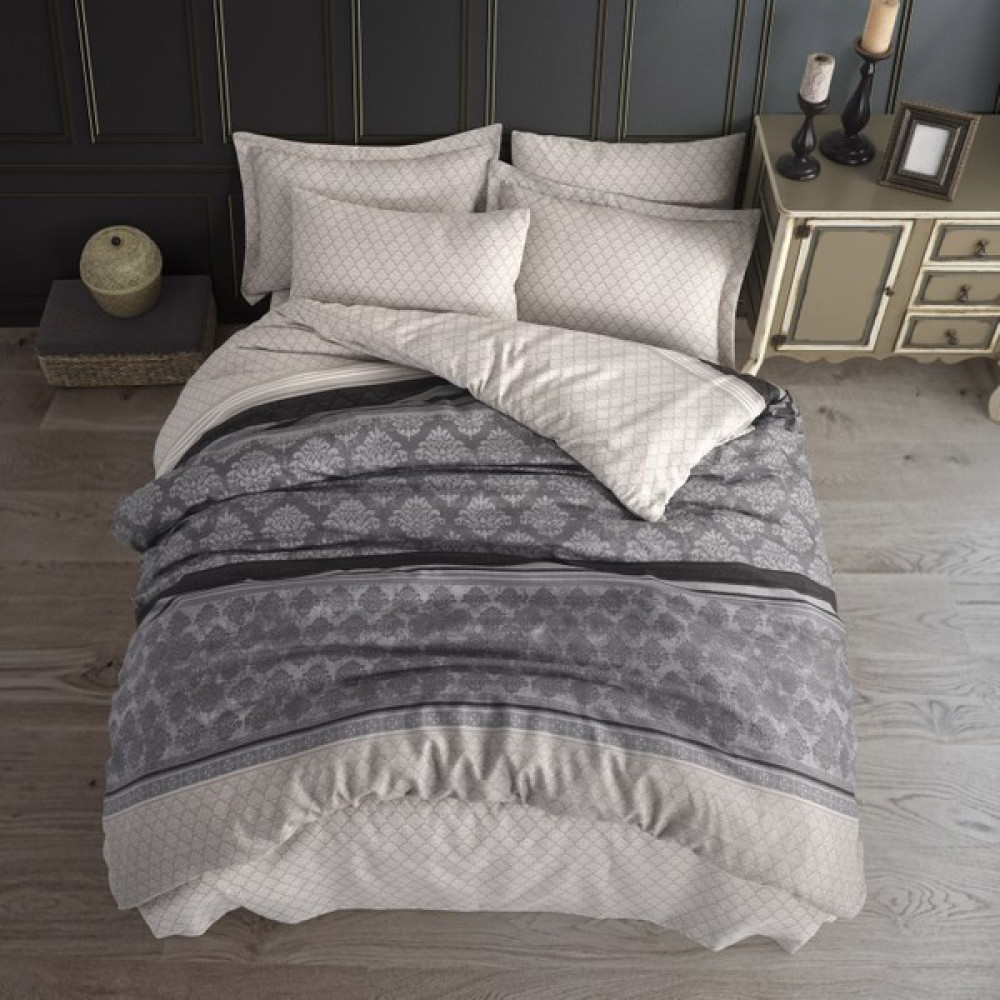 Eponj Home Mature Nevresim Seti Çift Kişilik Creative Gri - 200 x 220  cm - Açık Gri Nevresim Takımı Fiyatı