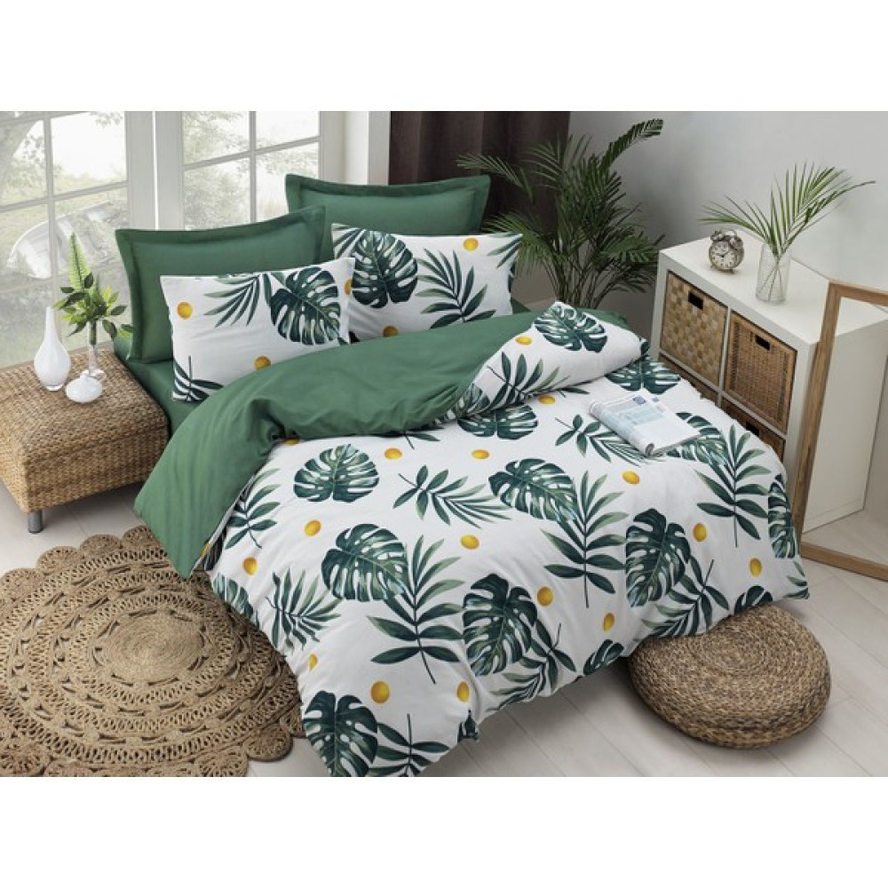 Eponj Home Mature Seti Çift Kişilik Monstera Yeşil - 200 x 200 cm Nevresim Takımı Fiyatı