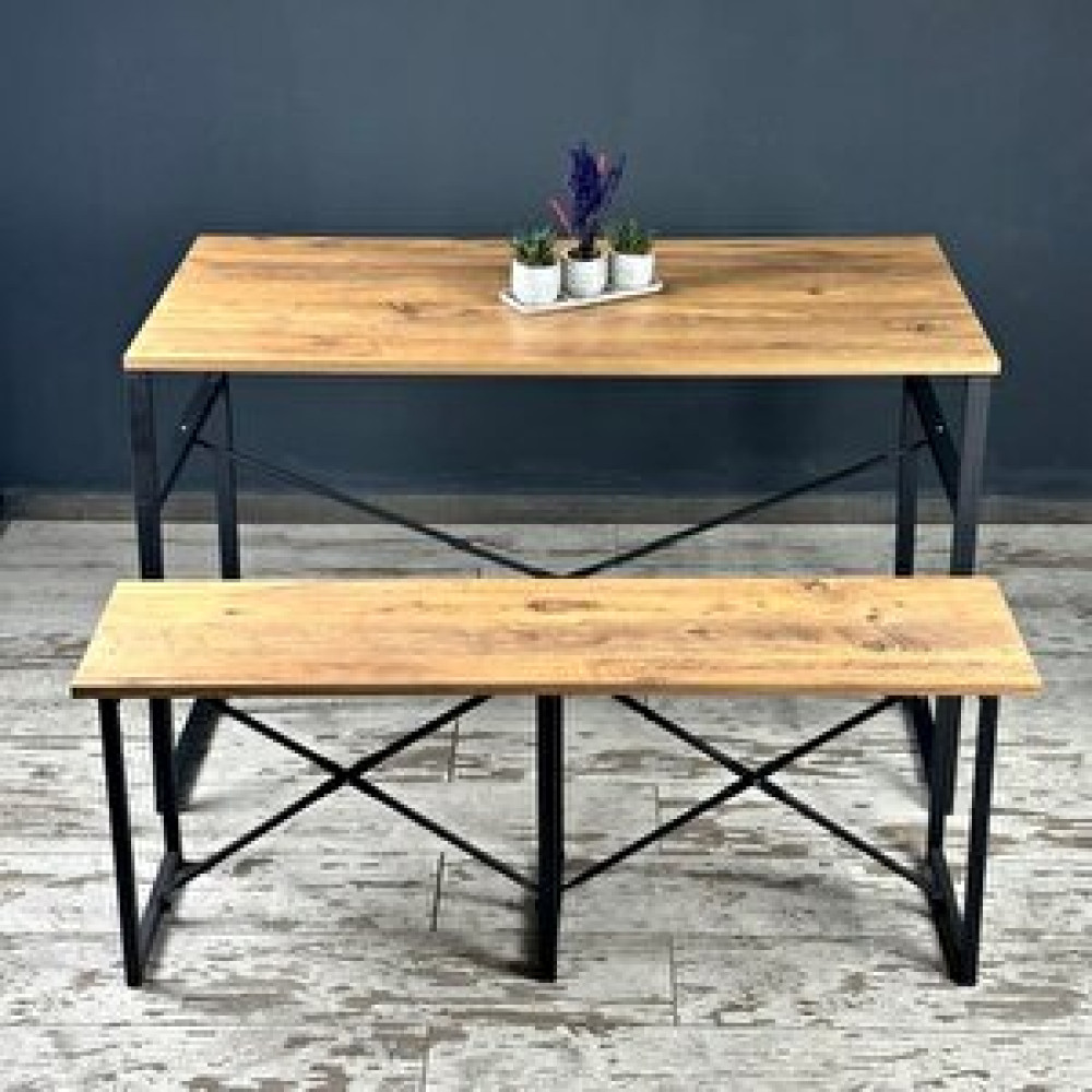 Eportatif Masa Takımı Bench Bank Masa Seti 120x60 Masa Mutfak Masası Yemek Masası 1228 Masa - Sandalye Seti / Takımı Fiyatı