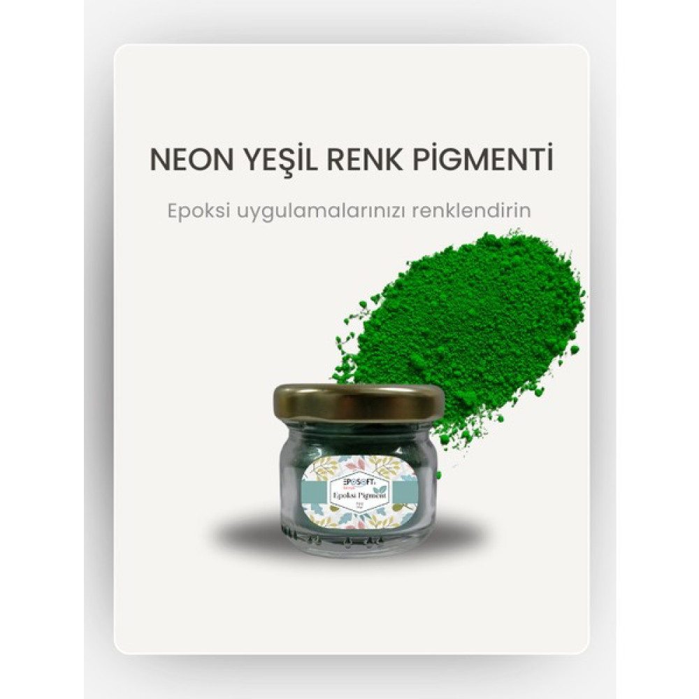 Eposoft Epoksi Renk Pigmenti Neon (Fosforlu) Yeşil Toz Pigment Boya 10 gr Akrilik Boya Fiyatı