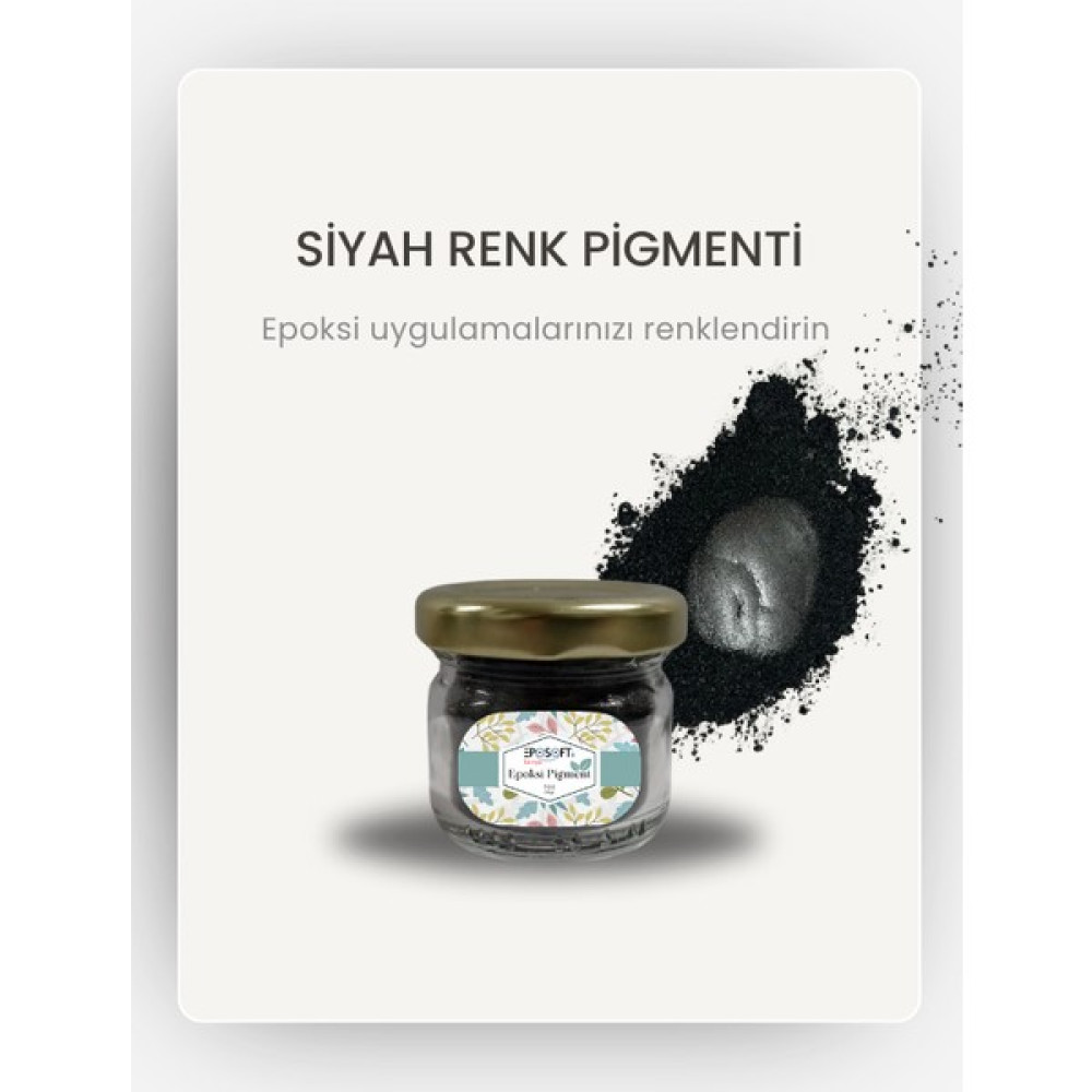 Eposoft Epoksi Renk Pigmenti Siyah Toz Pigment Boya 10 gr Akrilik Boya Fiyatı