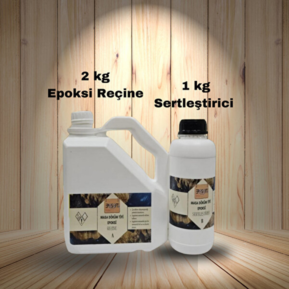 Eposoft Yeni Şeffaf Epoksi Reçine Kalın Döküm 7,5 Kg. (A+B) Sehpa, Masa Uygulamaları Için | Yeni Ürün Akrilik Boya Fiyatı