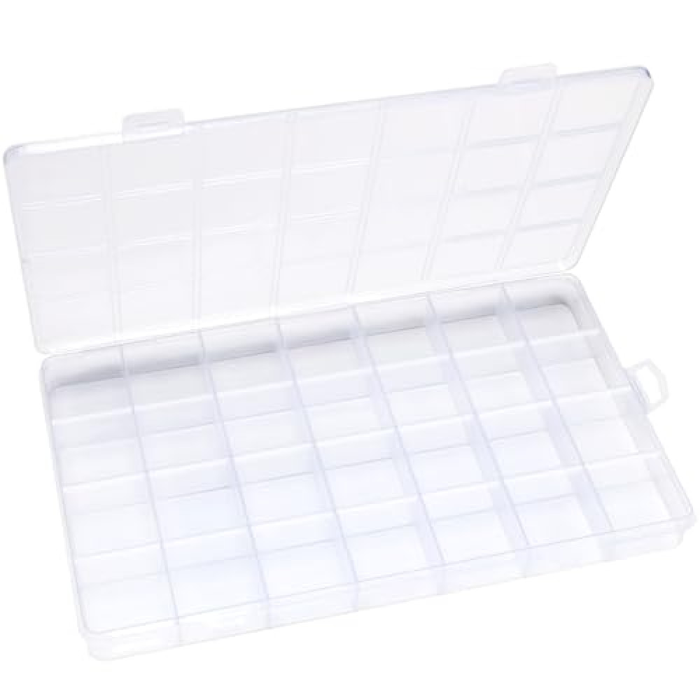 Eppingwin 28 Grids Bead Organizer, Craft Organizers and Storage, Acrylic Organizers, Plastic Bead Organizer Box for Crafts Organizing Storing