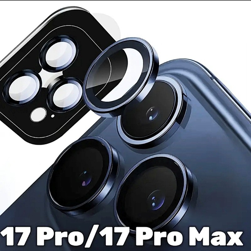 Epro iPhone 17 Pro Max Safir Kolay Uygulama Aparatlı Metal Çerçeveli Yüksek Kaliteli Kamera Lens Koruyucu - Lacivert Cep Telefonu Fiyatı