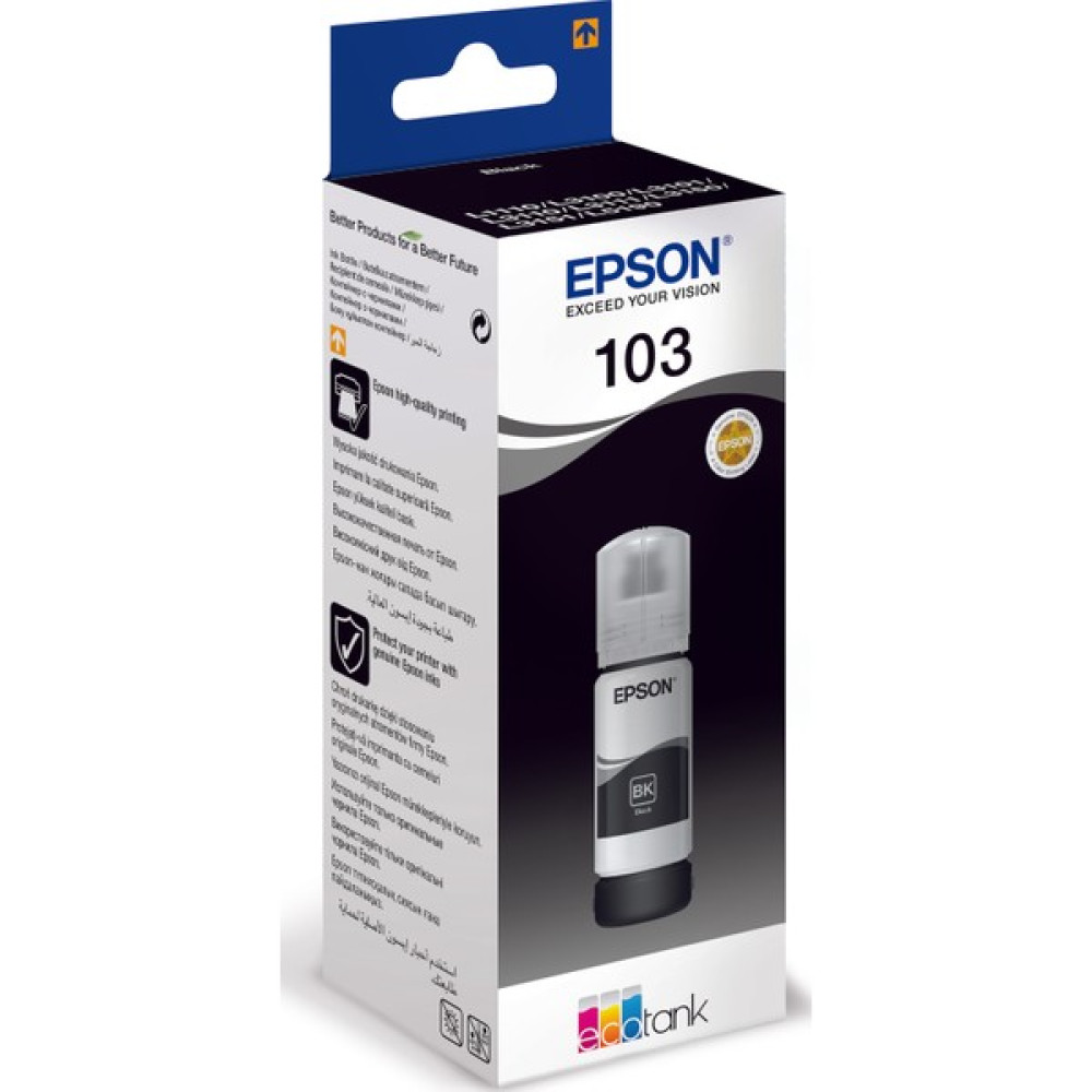 Epson 103 EcoTank 65 Ml Siyah ( Black ) Mürekkep Kartuş C13T00S14A Kartuşlar Fiyatı