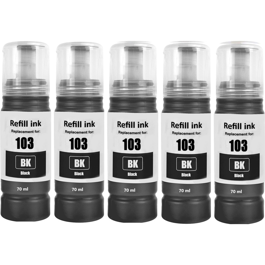 Epson 103 Mürekkep Ecotank L5190/L5290 Uyumlu 3+2 Siyah Muadil Mürekkep - OCP Set - 4 Renk Muadil Kartuş Fiyatı