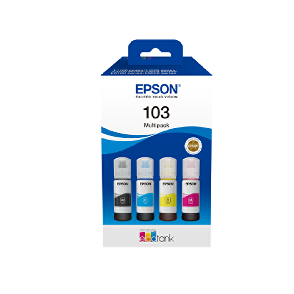 Epson C13T00S64A (103) 4 Renk Renli Multipack L5190/L3160/ L3156/ L3151/ L3150/ L3111/ L3110/ L1110 Kartuşlar Fiyatı
