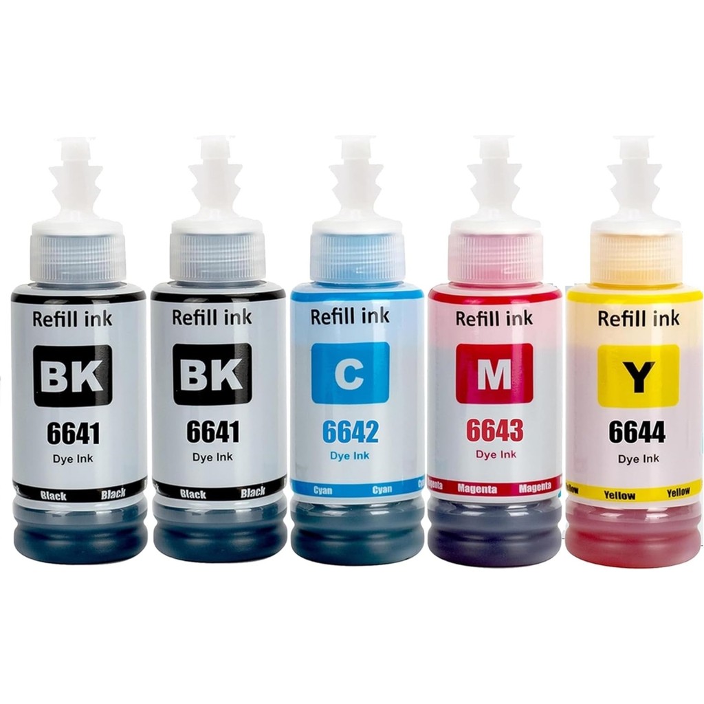 Epson Ecotank L110 Yazıcı Uyumlu +1 Siyah'lı Epson C13T66414A (T6641) (664) 4 Renk Muadil Mürekkep Seti - Siyah - Mavi - Kırmızı - Sarı Muadil Kartuş Fiyatı