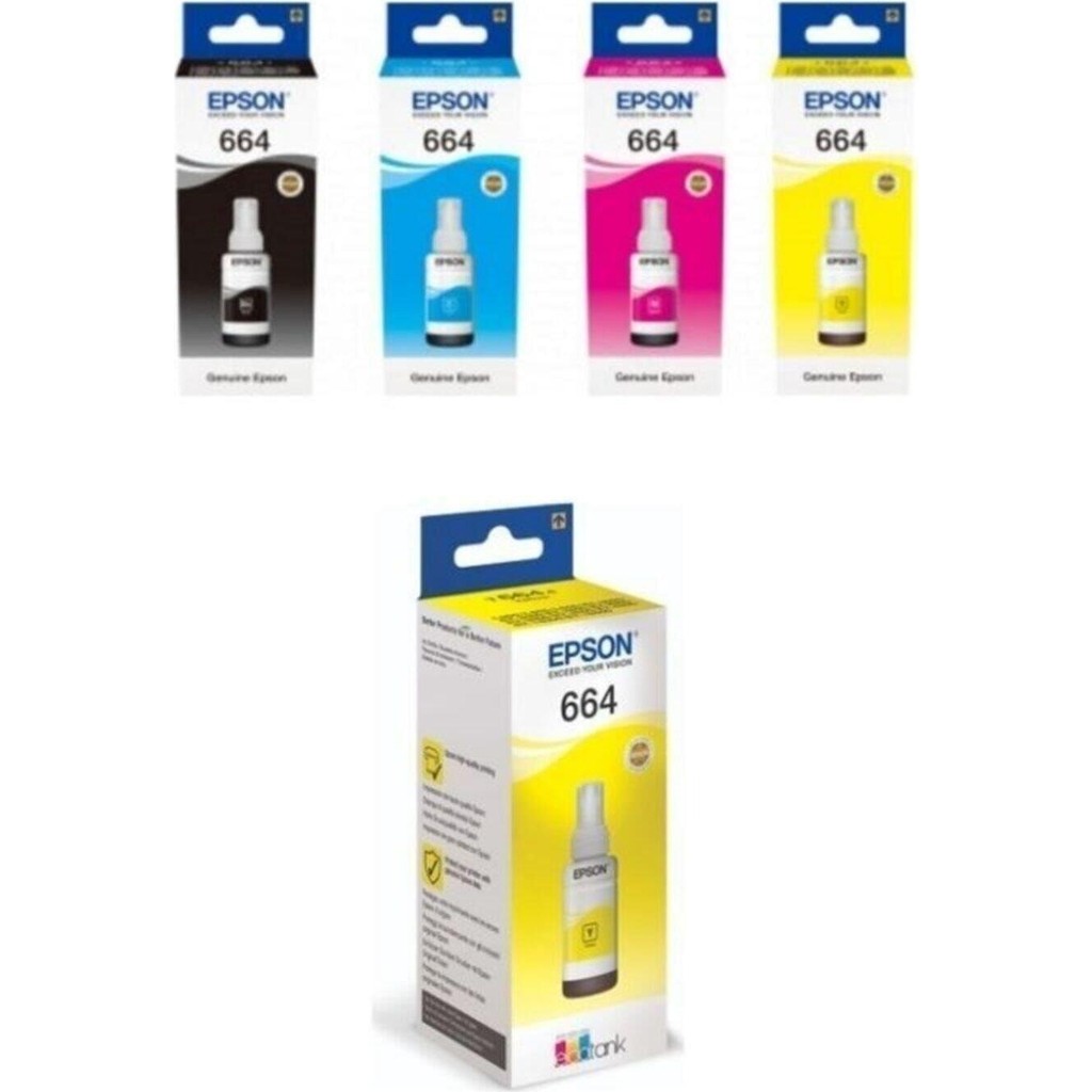 Epson Ecotank L3060 Siyah ve Renkli orjinal Mürekkep Kartuş Takımı T664 + Y Diğer Fiyatı