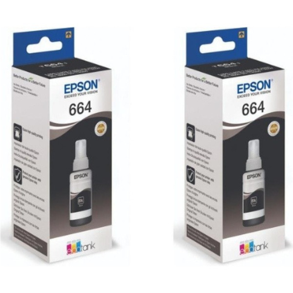 Epson T664-T6641 L210 Orjinal 2'li Siyah Mürekkep Kalem Kartuşu & Mürekkebi Fiyatı