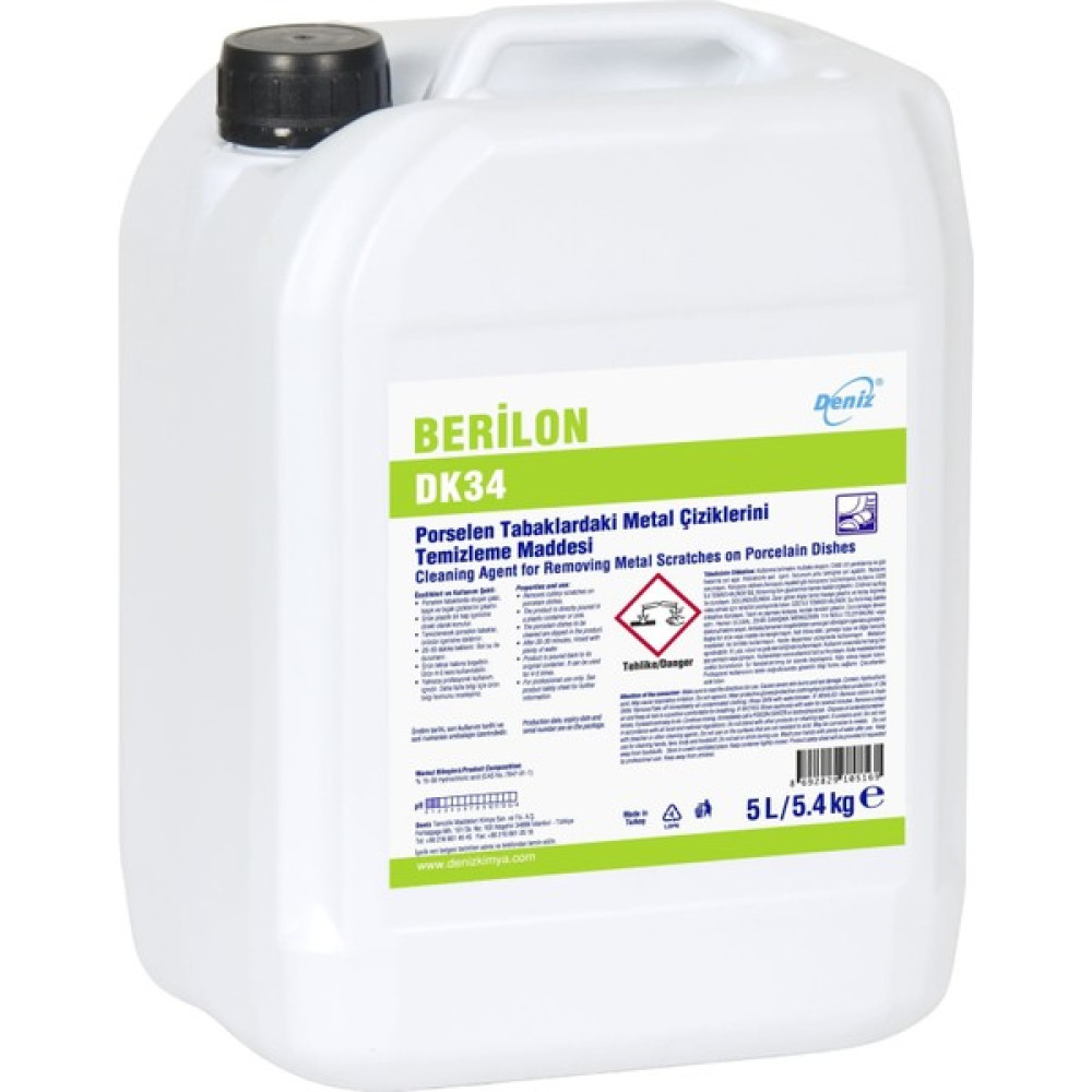 Equinox Berilon DK34 Porselen Tabaklardaki Metal Çizikleri Temizleme Maddesi 5 Litre - 5 lt Oto Boyaları Fiyatı
