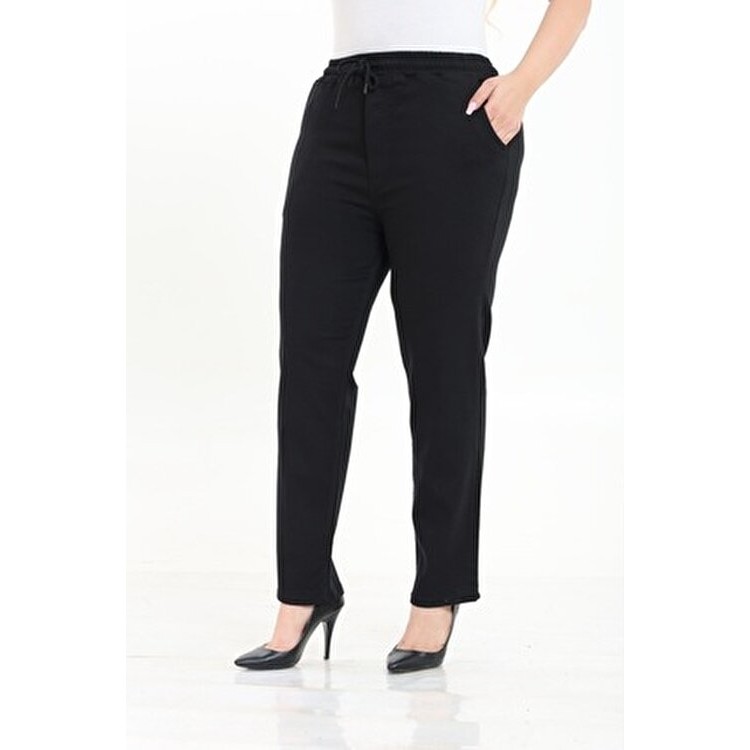 Era Lisa Siyah Beli Lastikli Rahat Kalıp Büyük Beden Kadın Kot Pantolon Bayan Jeans / Kot Pantolon Fiyatı