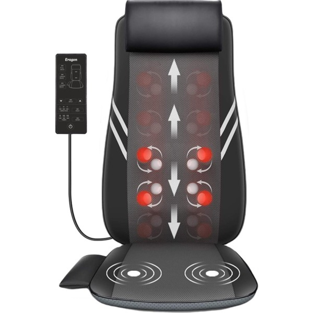 Eragon ERG-783 Shiatsu 8 Nodes Ovmalı Isıtmalı Masaj Koltuğu Minderi Masaj Aleti Masaj Cihazları Fiyatı