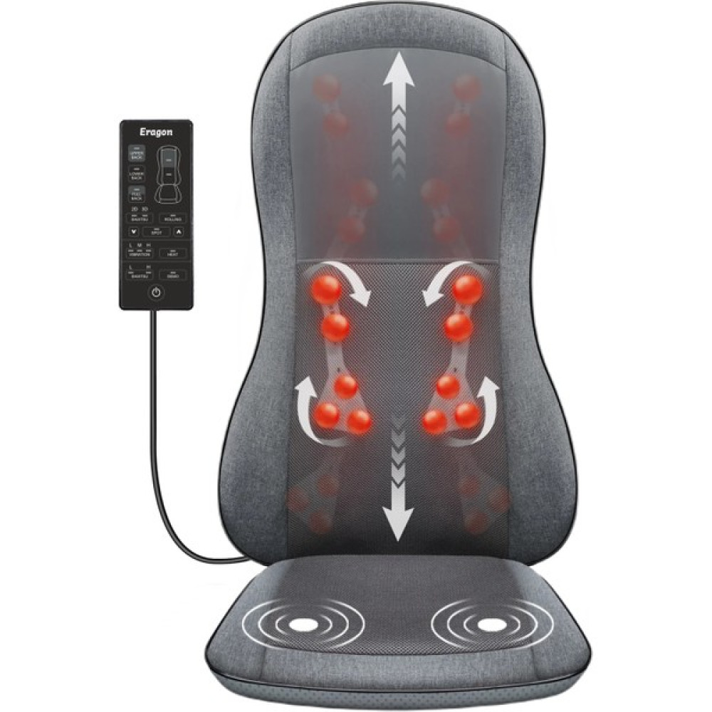 Eragon ERG-784 Shiatsu 2d ve 3D Ovmalı Isıtmalı Masaj Koltuğu Minderi Masaj Aleti Masaj Cihazları Fiyatı
