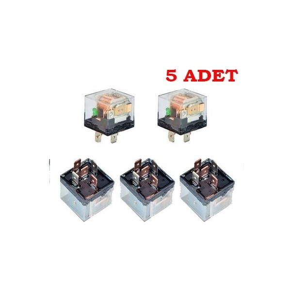 Eraks 5 Adet Üniversal Röle 40 Amper Şeffaf 5 Uçlu 12V Role N11.2878 Diğer Fiyatı