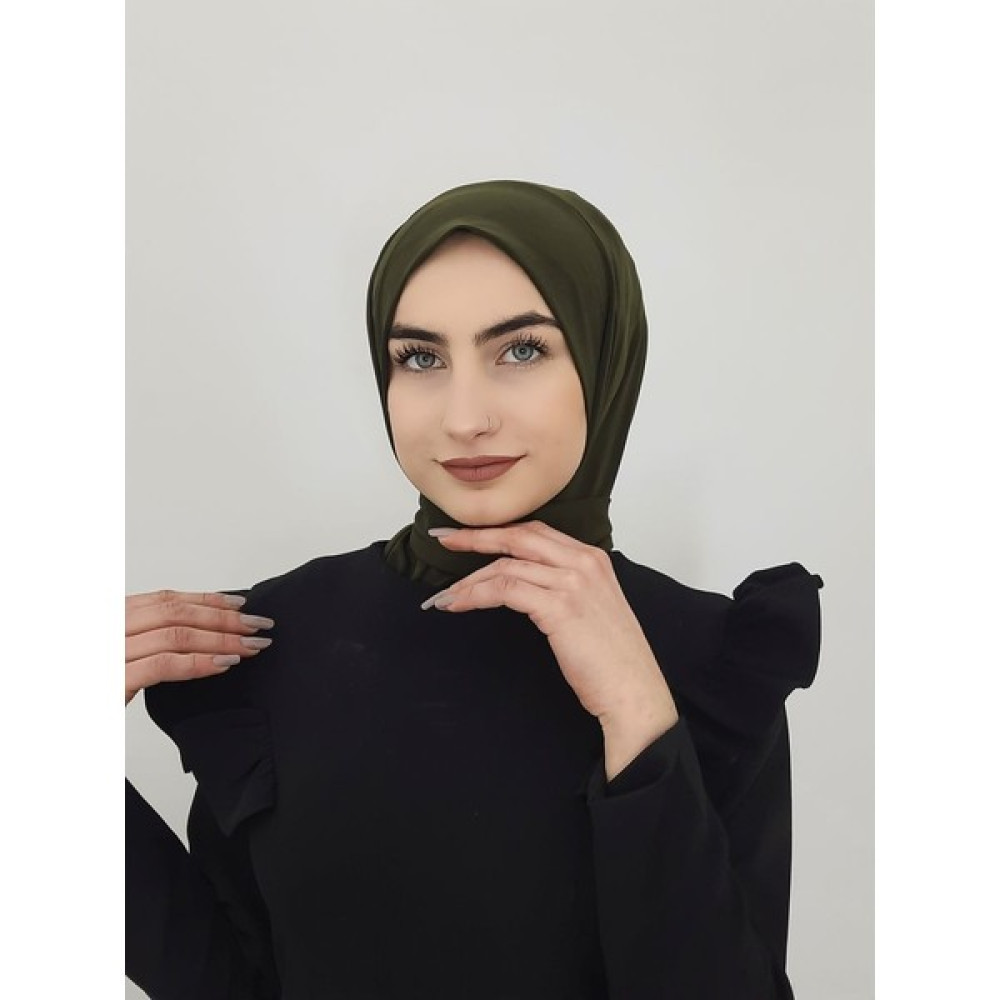 Erasra Class Cıtcıtlı Hazır Eşarp Şal Hijap Haki Renk Eşarp Fiyatı