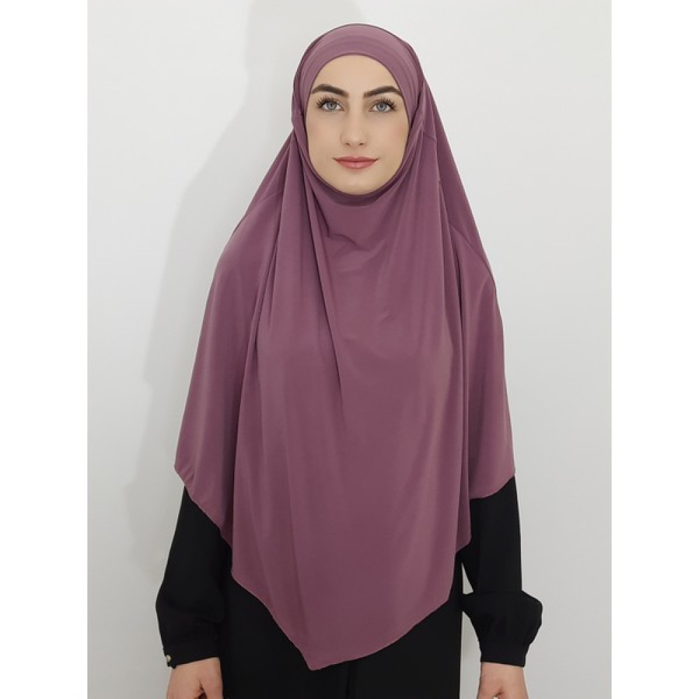 Erasra Class Hazır Sufle Baglamalı Pratık Peceli Büyük Esarp Khimar Lavanta Renk Eşarp Fiyatı