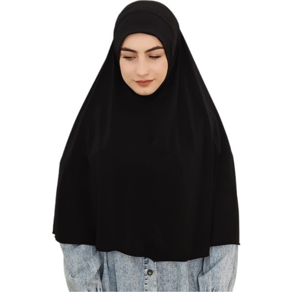 Erasra Class (Namaz Örtüsü ) Tek Parca Pratik Büyük Boy Esarp Hijap Siyah Renk Eşarp Fiyatı