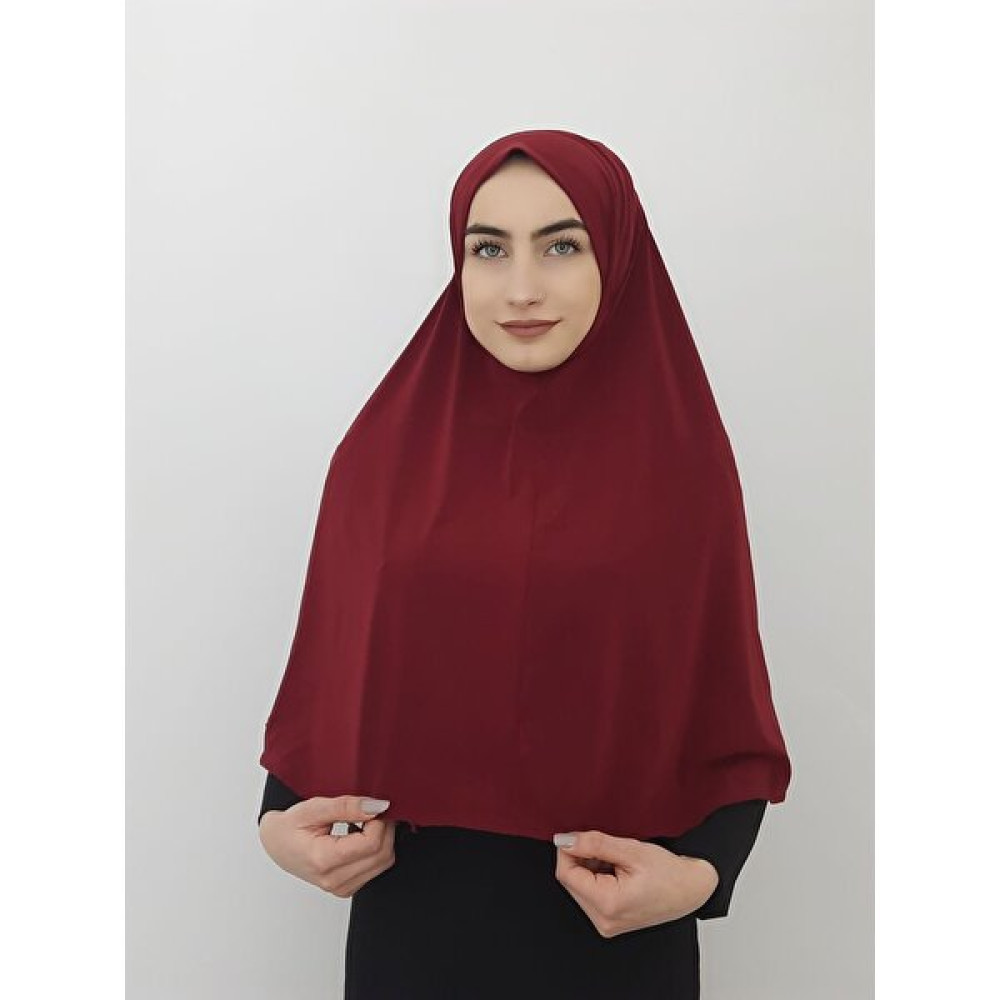 Erasra Class Tek Parca Pratik Büyük Hazır Esarp Hijap Bordo Renk Namaz Örtüsü Eşarp Fiyatı