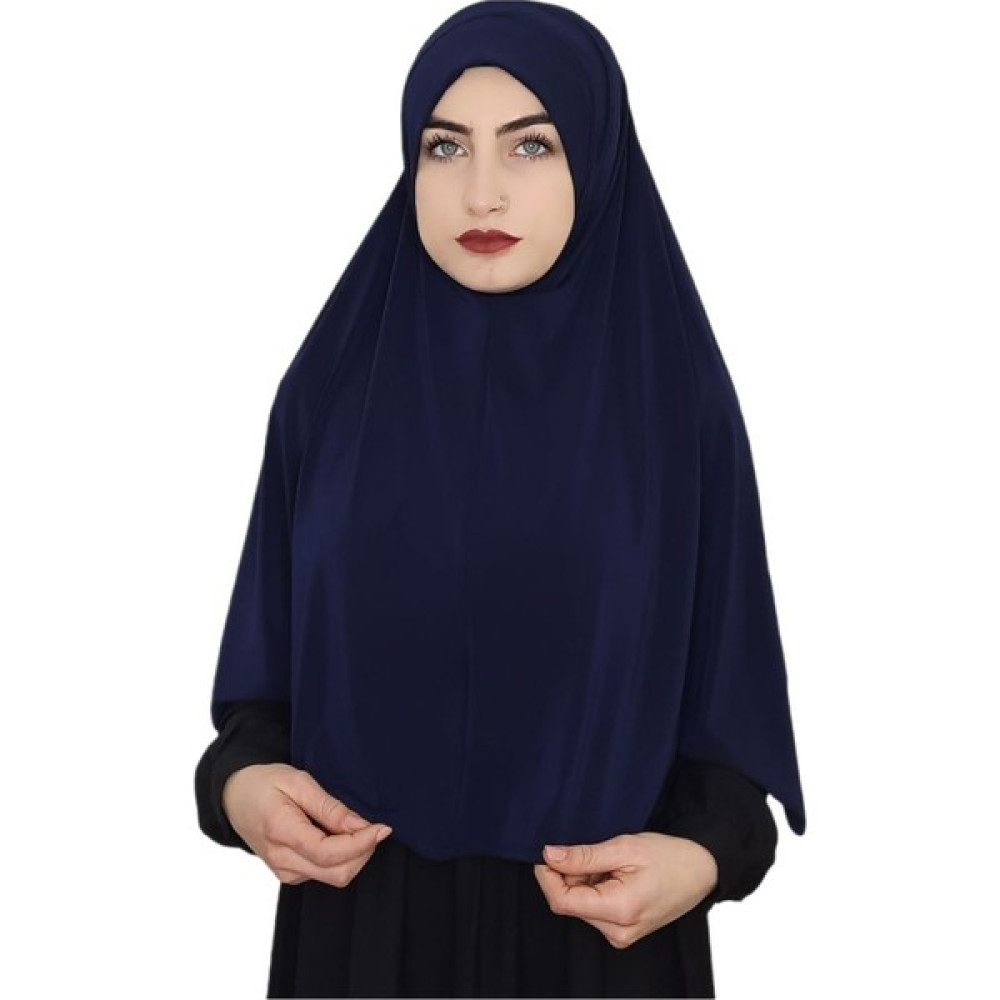 Erasra Class Tek Parca Pratik Büyük Hazır Esarp Hijap Lacivert Renk Namaz Örtüsü Eşarp Fiyatı