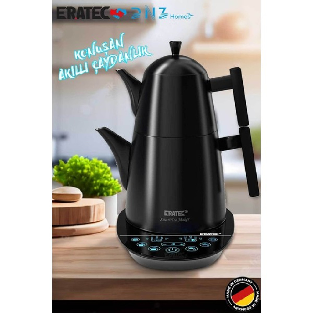 Eratec Tam Otomatik Tm-53 Konuşan Akıllı Çaydanlık - Siyah Çay Makineleri Fiyatı
