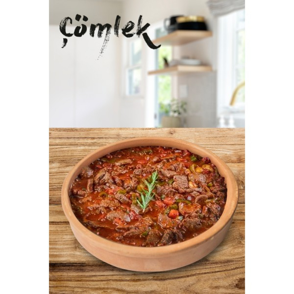 Eratec Taş Fırın Uyumlu-Yuvarlak Güveç Kabı ''31x5'' Çömlek Tava - Kahverengi Tepsiler / Fırın Kapları Fiyatı
