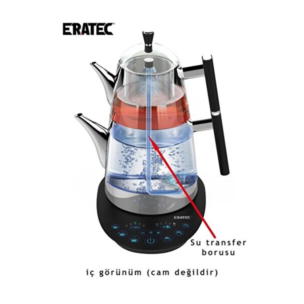 Eratec Tm-53 Tam Otomatik Antrasit Konuşan Akıllı Çaydanlık Çay Makineleri Fiyatı