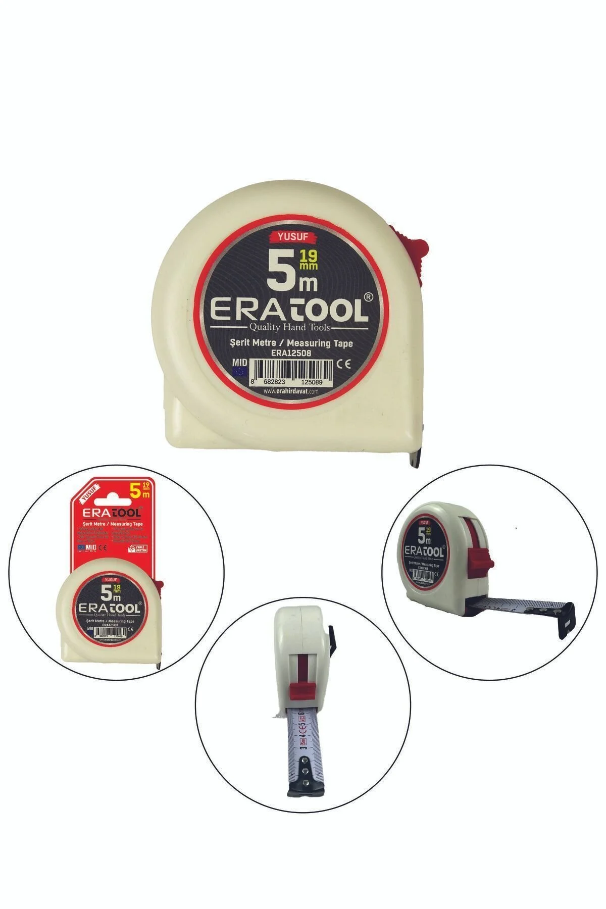 Eratool ŞERİT METRE 5*19MM - BEYAZ YUSUF ERATOOL" El Aletleri Fiyatı