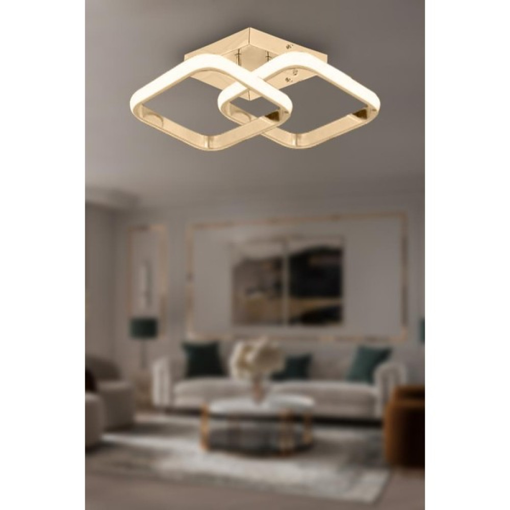 Eray Aydınlatma 9253 Ledli Gold Plofonyer Avize - 1'li - Sarı Avize Fiyatı