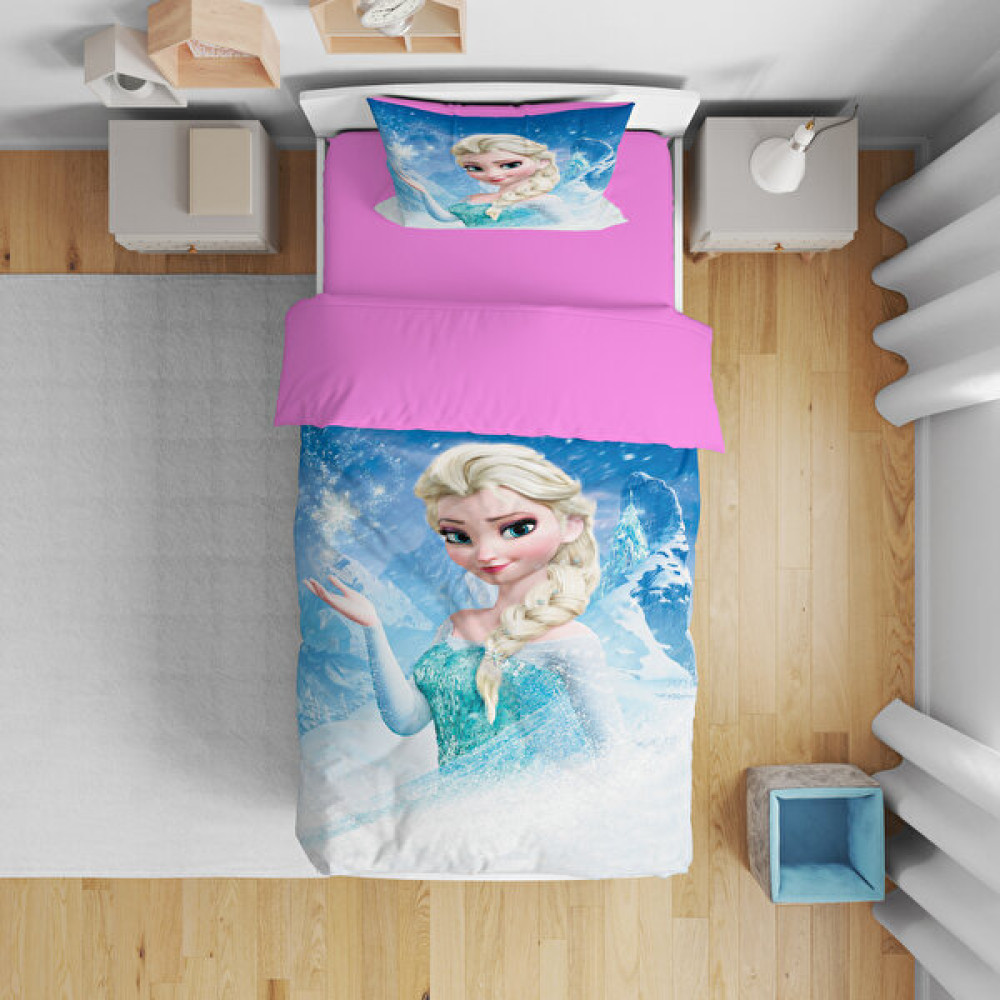 Erays Home Erayshome Frozen Elsa 3D Tek Kişilik Nevresim Takımı - 160 x 220 cm - Pembe Nevresim Takımı Fiyatı
