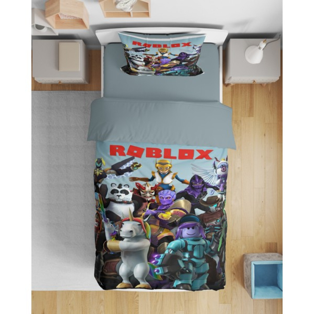 Erays Home Erayshome Roblox 3D Baskılı Çarşafsız Tek Kişilik Nevresim Takımı - Gri - 160 x 220 cm Nevresim Takımı Fiyatı