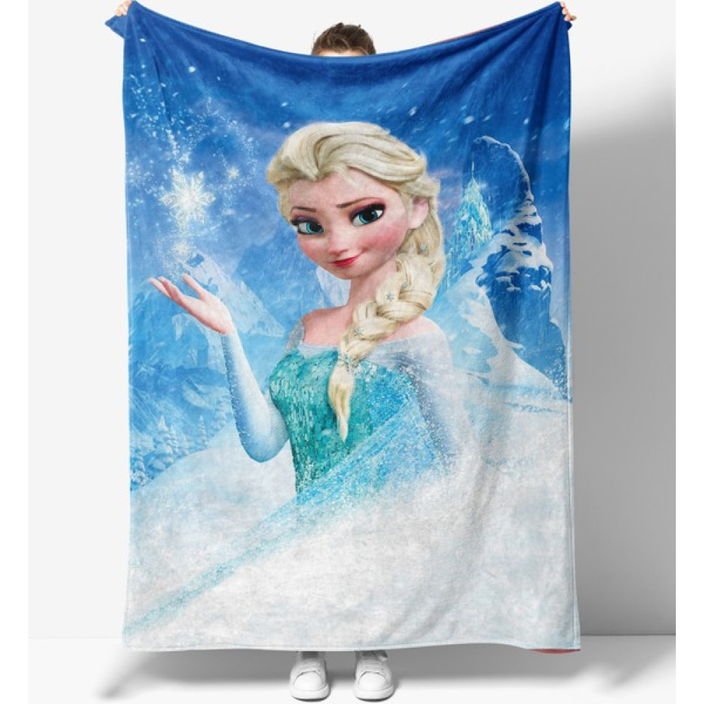 Erayshome Frozen Desenli Baskılı Polar Tv Battaniyesi - Mavi - 140 x 170 cm Battaniye Fiyatı