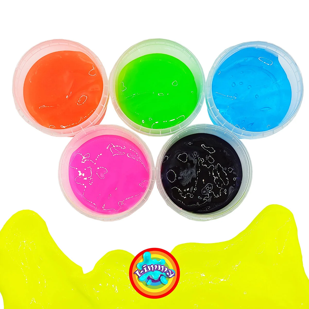 Erbek Plastik Slime Oyun Jeli Yuvarlak Kutu Yumtoys Polymer Slime Eğitici Oyun- 6 Adet Diğer Fiyatı
