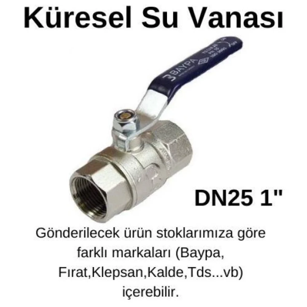 Erc Kuresel Su Vanasi Valfi(Icme Suyu) Dn25 1" Nalburiye & Hırdavat Fiyatı