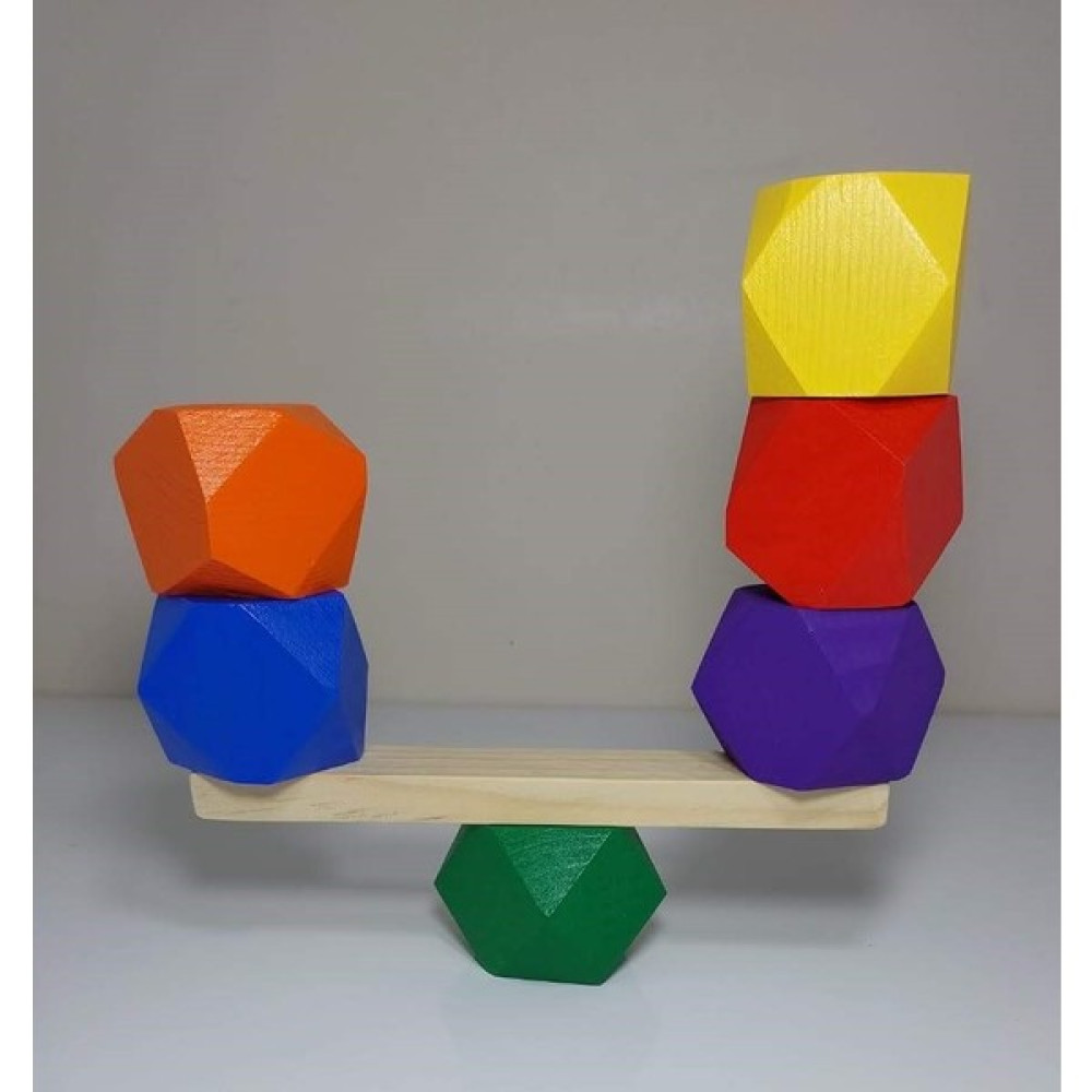 Erc Wood Blocks Ahşap Denge Blokları Montessori Waldorf Eğitimi 6 Lı Set Ana Renkler - Renkli Bebek Oyuncakları Fiyatı