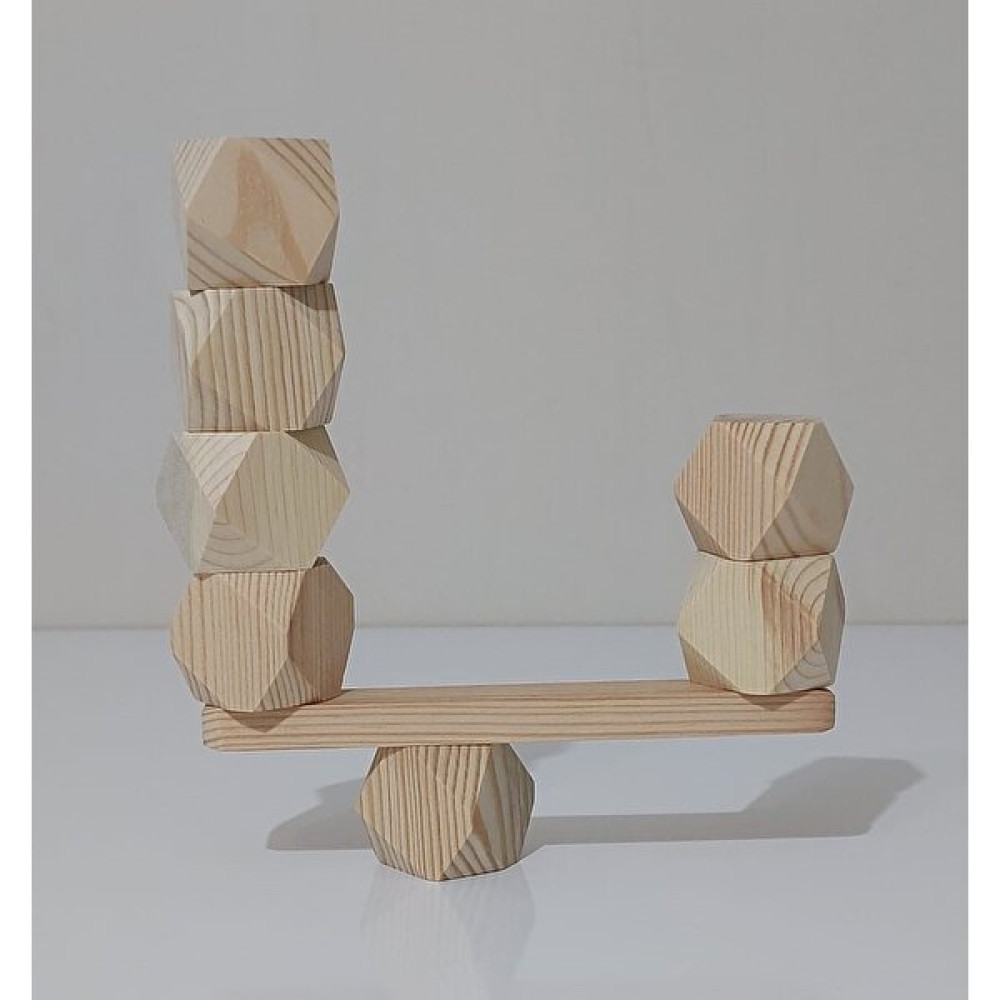 Erc Wood Blocks Ahşap Denge Blokları Montessori Waldorf Eğitimi 7 Li Set - Kırmızı - Yeşil Bebek Oyuncakları Fiyatı