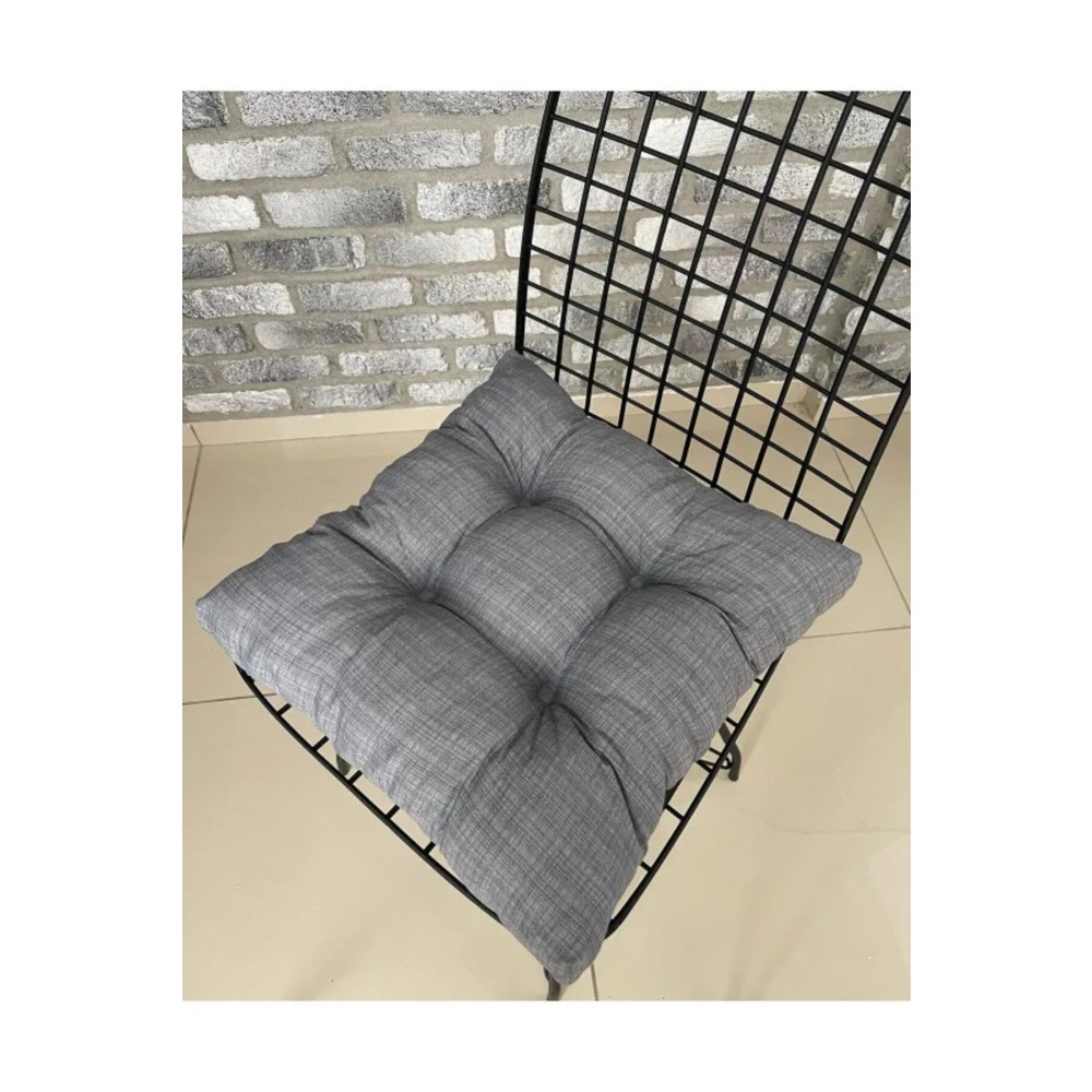 ERCANLI Classic Gri Pofidik Sandalye Minderi 40X40 cm Koltuk & Kanepe Örtüsü Fiyatı
