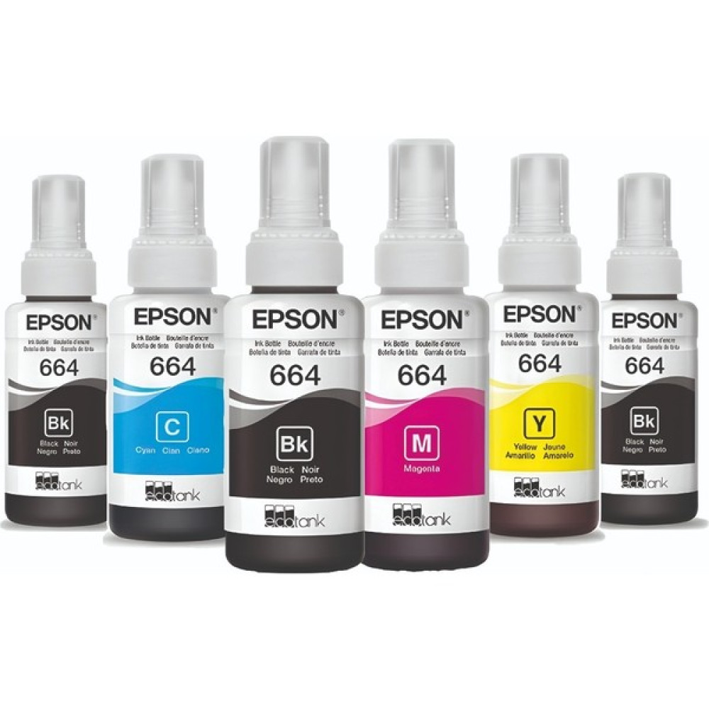 Erce Bilişim Epson L3060 Uyumlu 664 Mürekkep Seti+2 Siyah Hediyeli - PRO Set - 6 Renk Kartuşlar Fiyatı