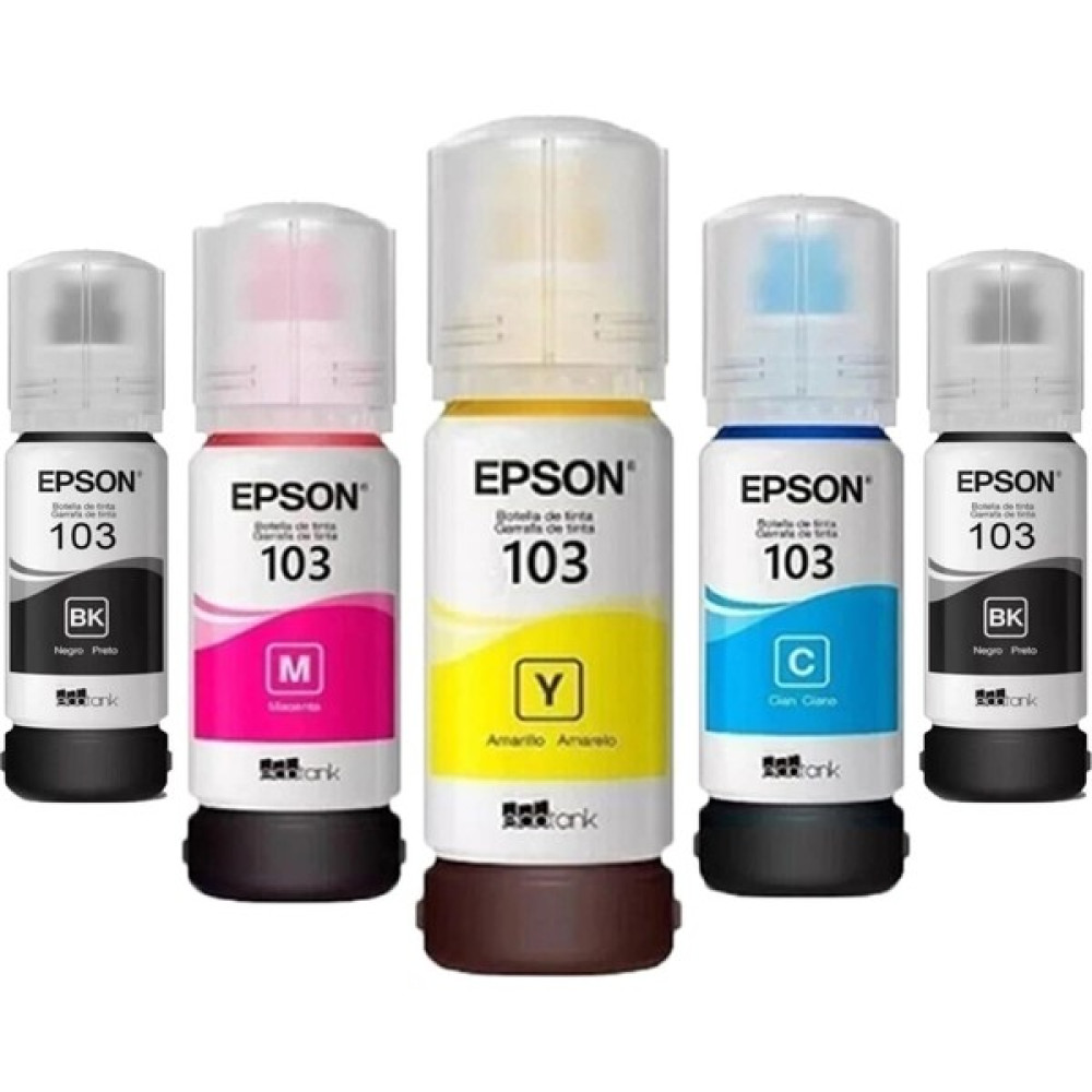 Erce Bilişim Epson L3260 Uyumlu 103 Mürekkep Seti+1 Siyah Hediyeli - PRO Set - 5 Renk Kartuşlar Fiyatı