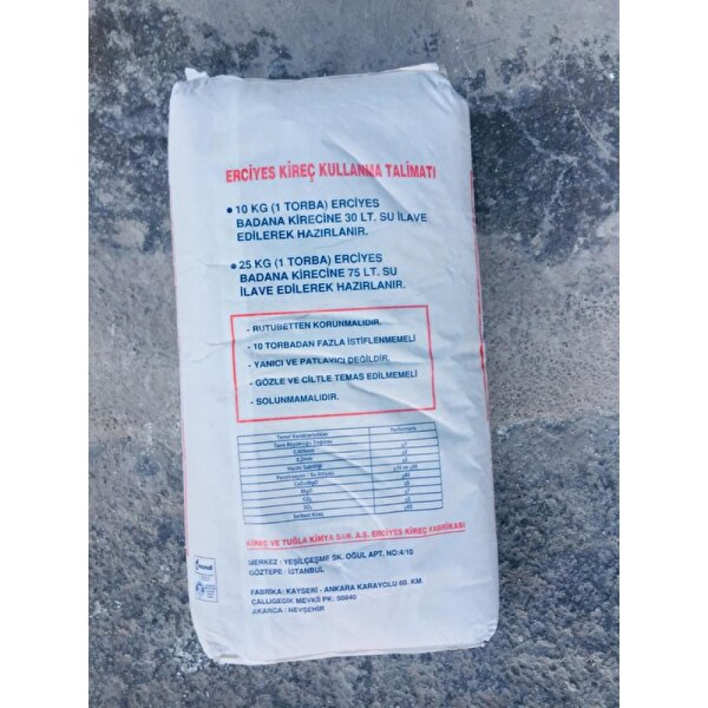 Erciyes Badana Kireci-Sönmüş Badana Kireci 10 kg Dış Cephe Yalıtım Malzemeleri Fiyatı