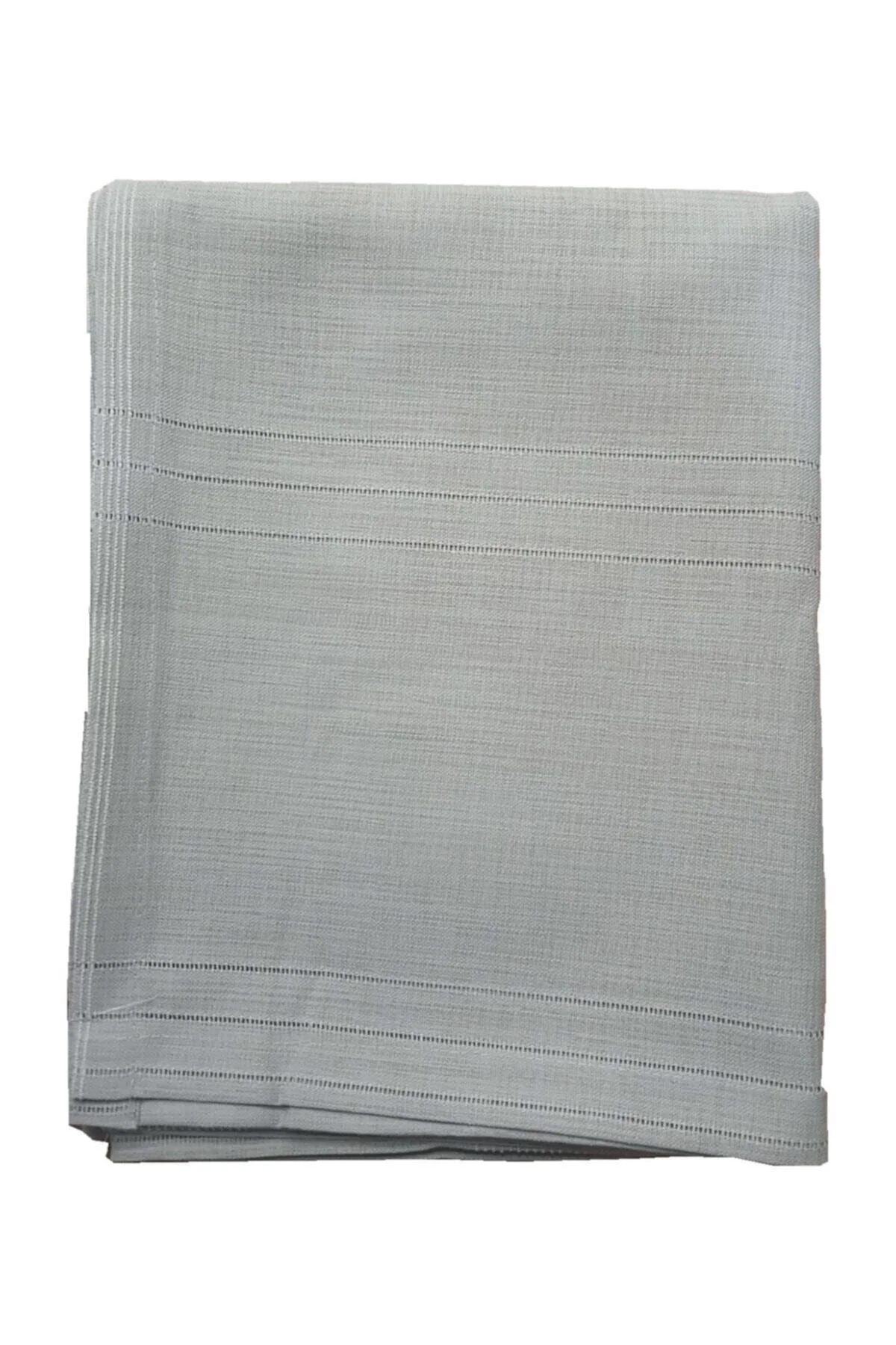 erciyesceyiz Gri Keten Kumaş Çizgili Masa Örtüsü 160*220 cm 160x220 Beden" Masa Örtüsü Fiyatı