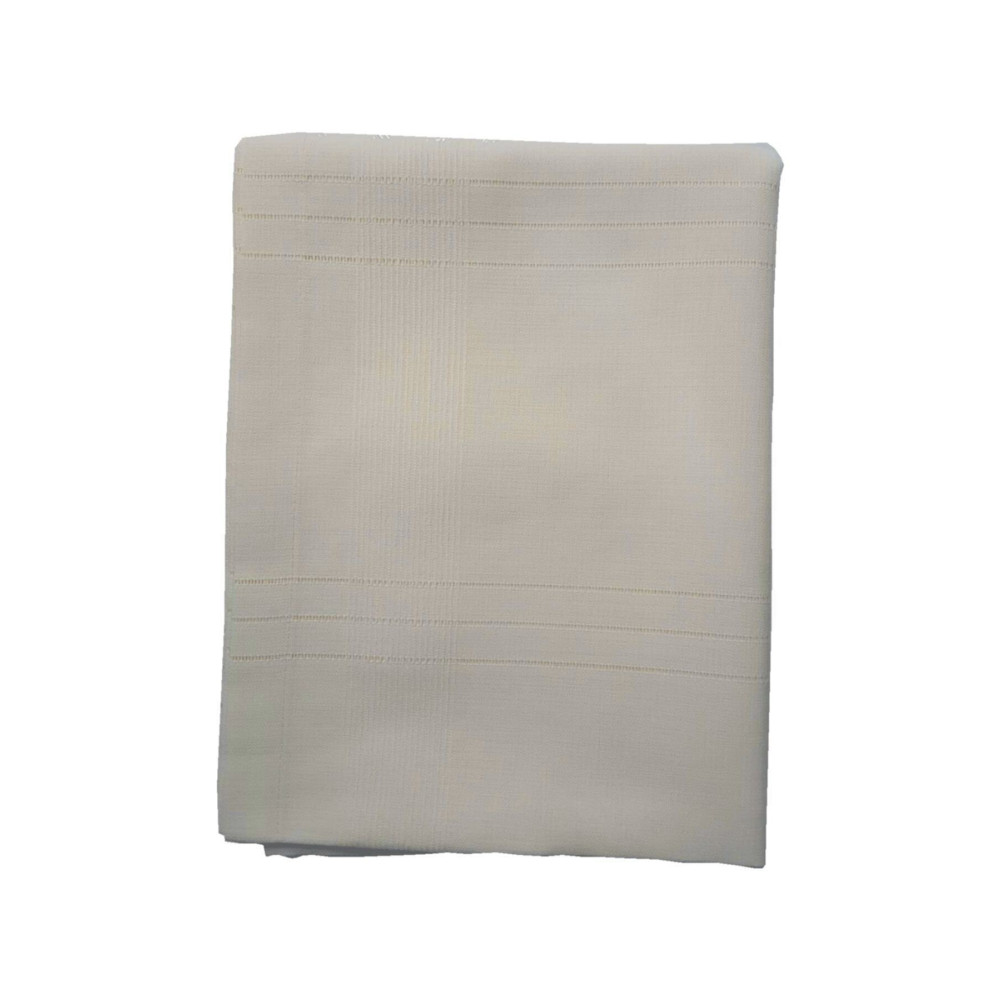 erciyesceyiz Keten Kumaş Çizgili Masa Örtüsü 160*220 Cm Krem 160x220 Beden Masa Örtüsü Fiyatı